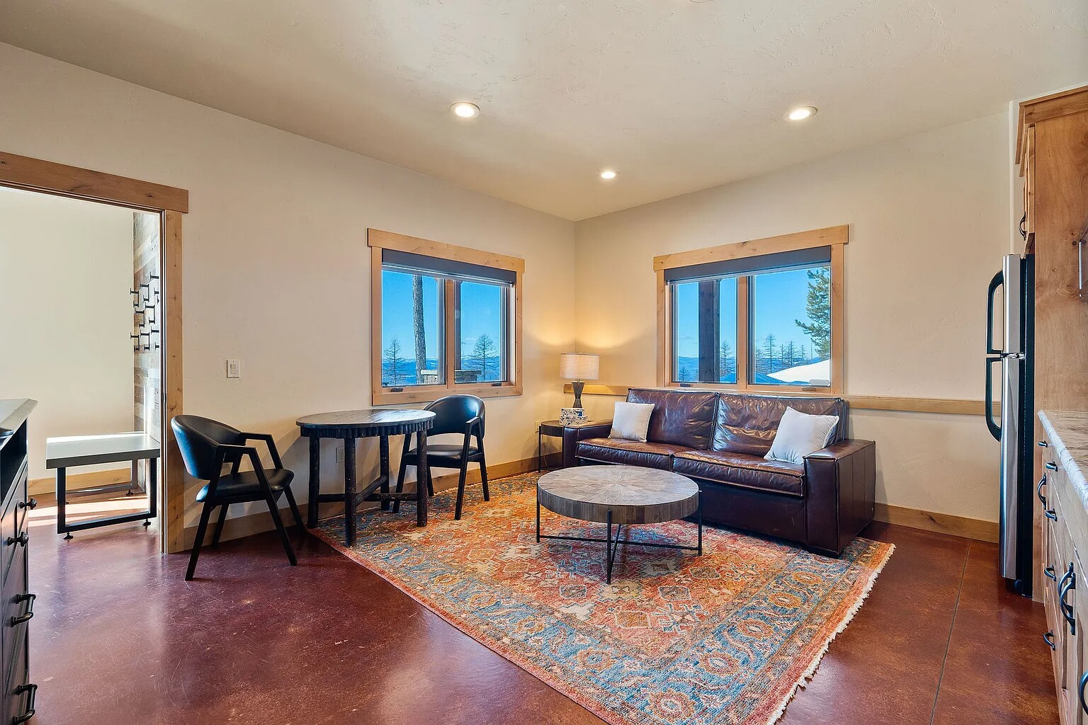 Downstairs living with sleeper sofa