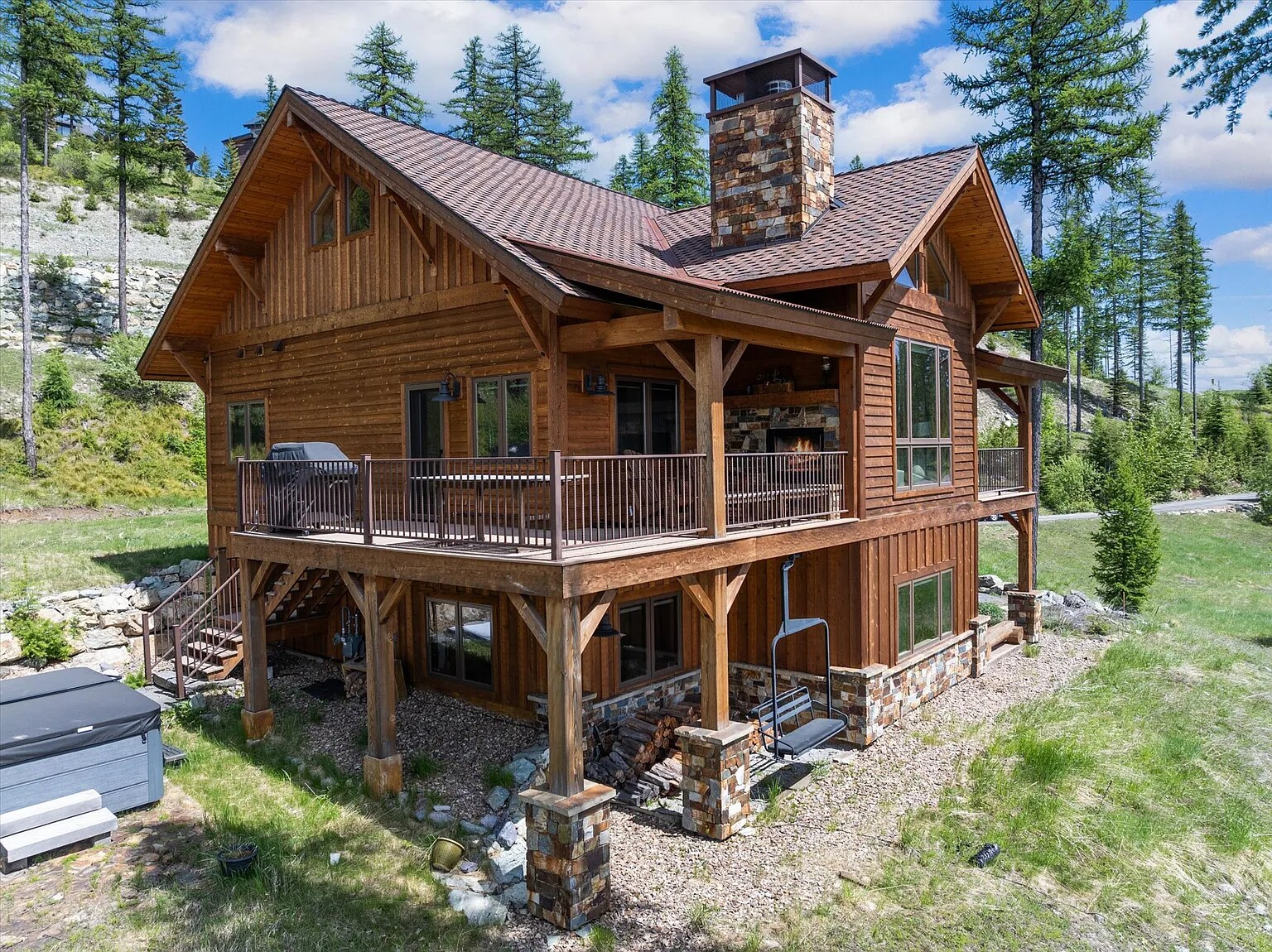 Sky House exterior in summer