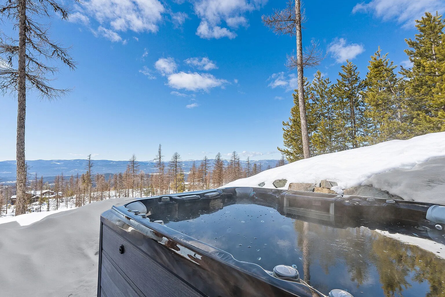 Hot tub in snow