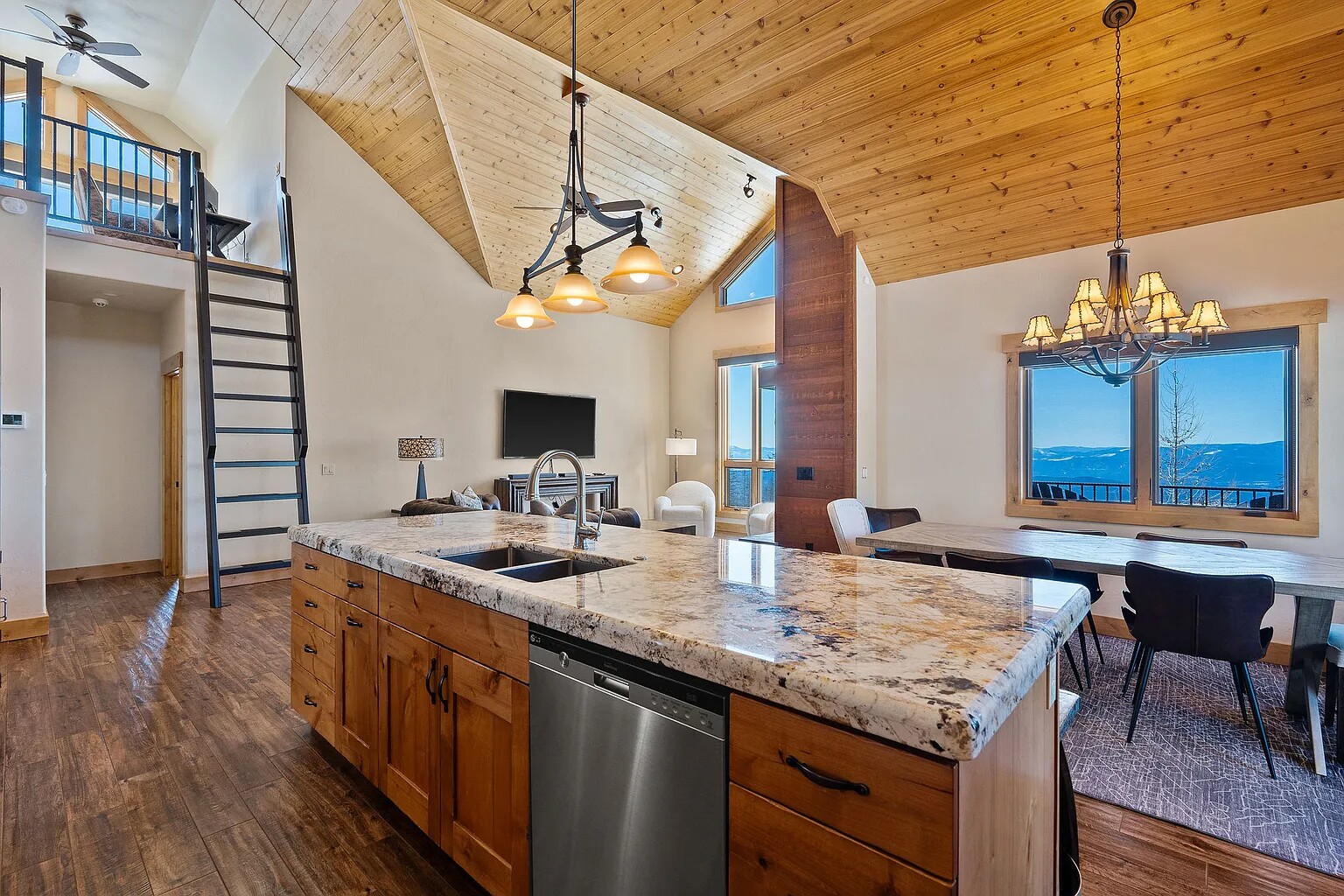 Kitchen and dining area