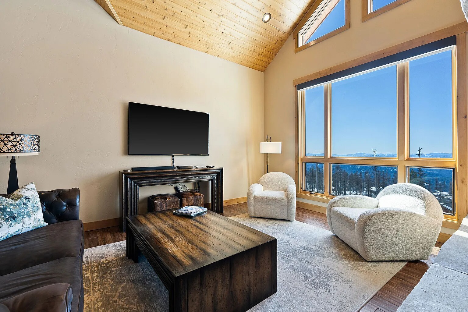 Living room with big window