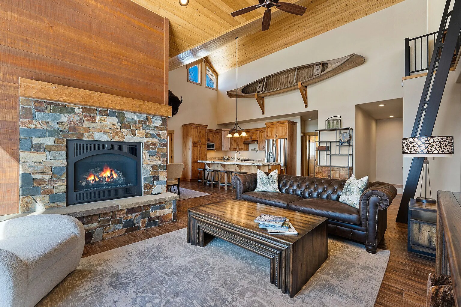 Living room towards kitchen